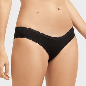 BIKINI MARGARITA EN ALGODÓN 1267 - NEGRO (90)