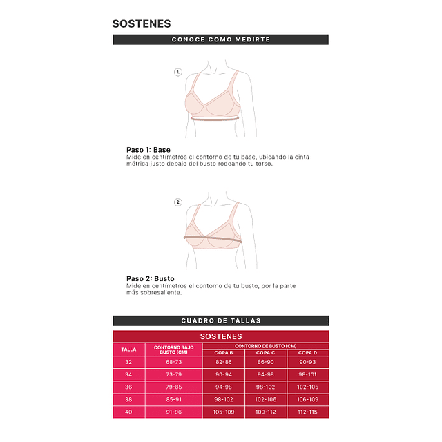 SOSTÉN MICROFIBRA ESPALDA ANCHA SIN ARO 12350 