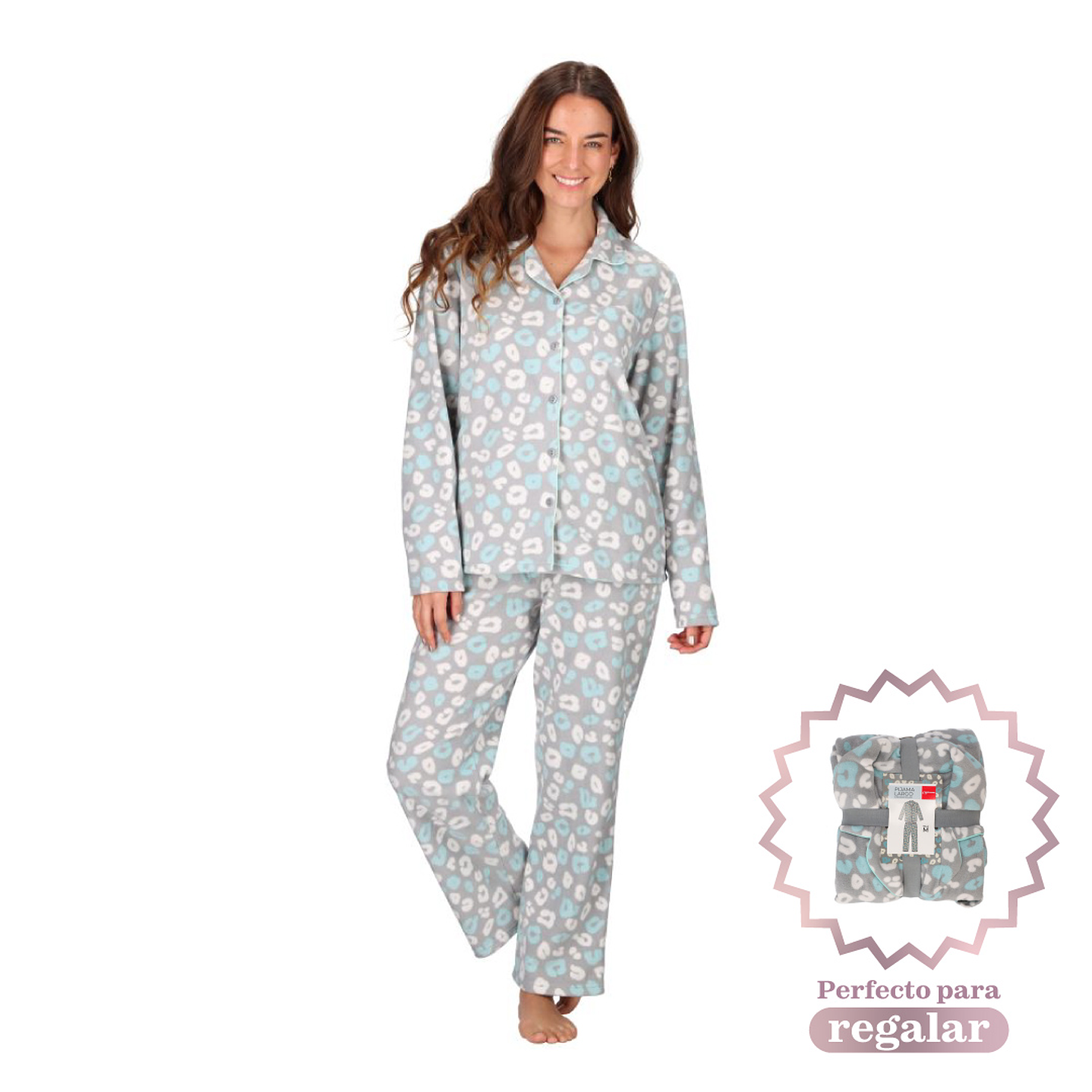 PIJAMA LARGO MICROPOLAR 30927 1