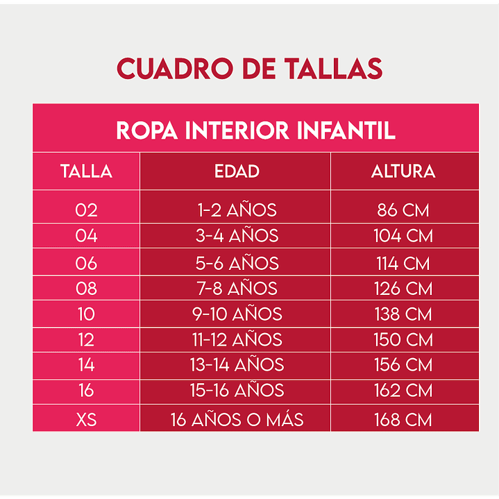 SOSTÉN FORMADOR JUVENIL ALGODÓN 8