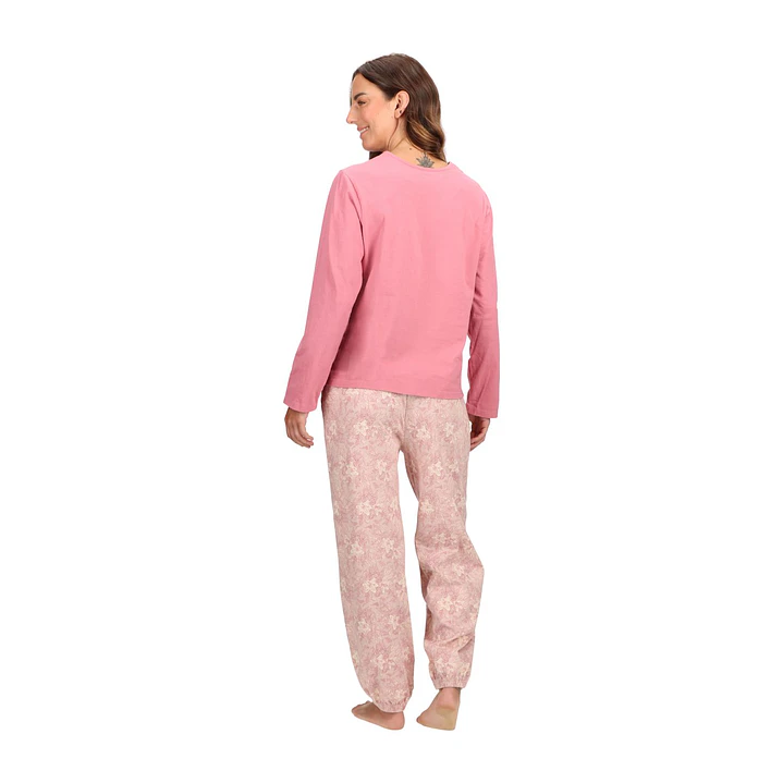 PIJAMA LARGO ALGODÓN FLOREADO 2