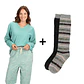 PIJAMA POLAR Y CALCETINES LARGO ANGORA PACK 2 - Miniatura 1