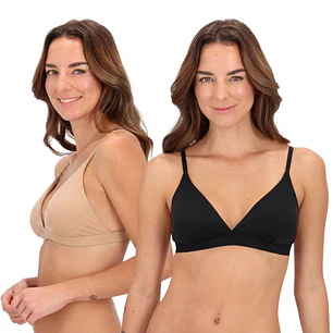 BRALETTE MICROFIBRA SIN COSTURAS PACK 2