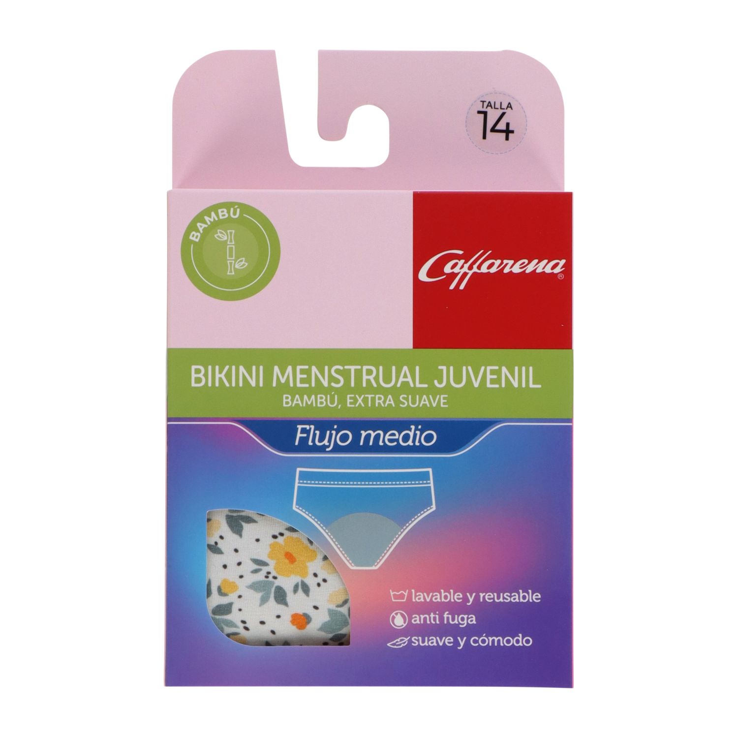 BIKINI MENSTRUAL JUVENIL FLUJO MEDIO BAMBÚ 2