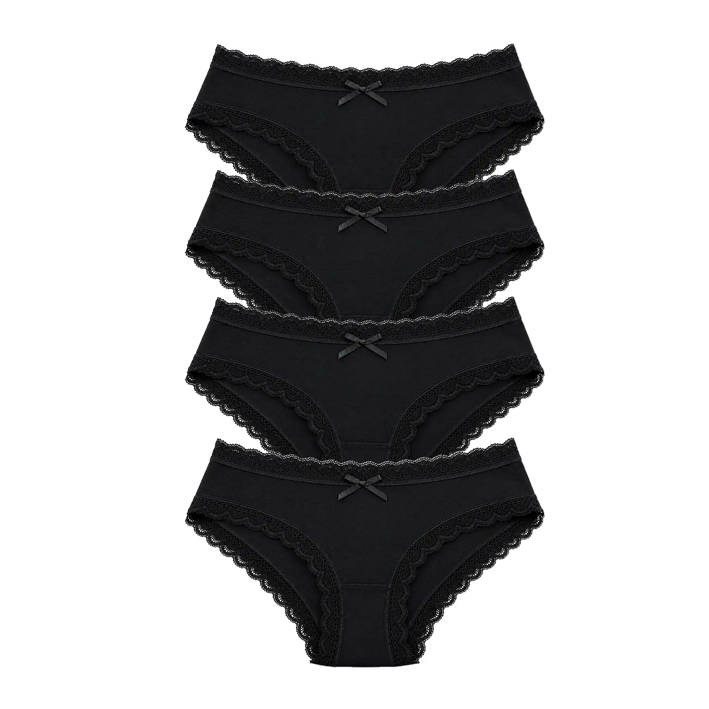 PACK 4 PANTALETAS ALGODÓN ENCAJE 4