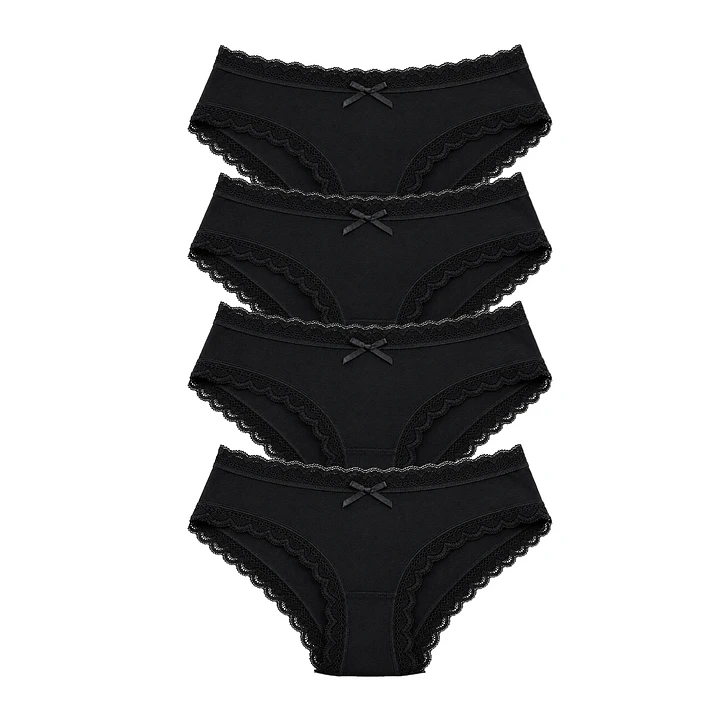 PACK 4 PANTALETAS ALGODÓN ENCAJE 4