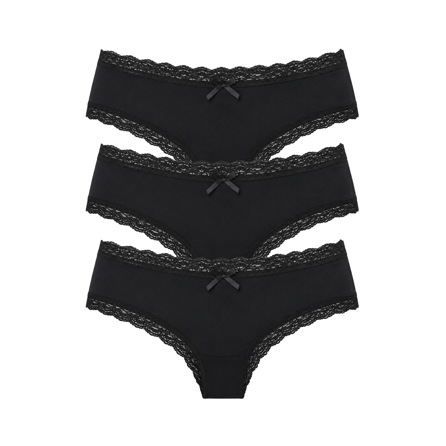 PACK DE 3 CULOTTE ENCAJE ALGODÓN 3