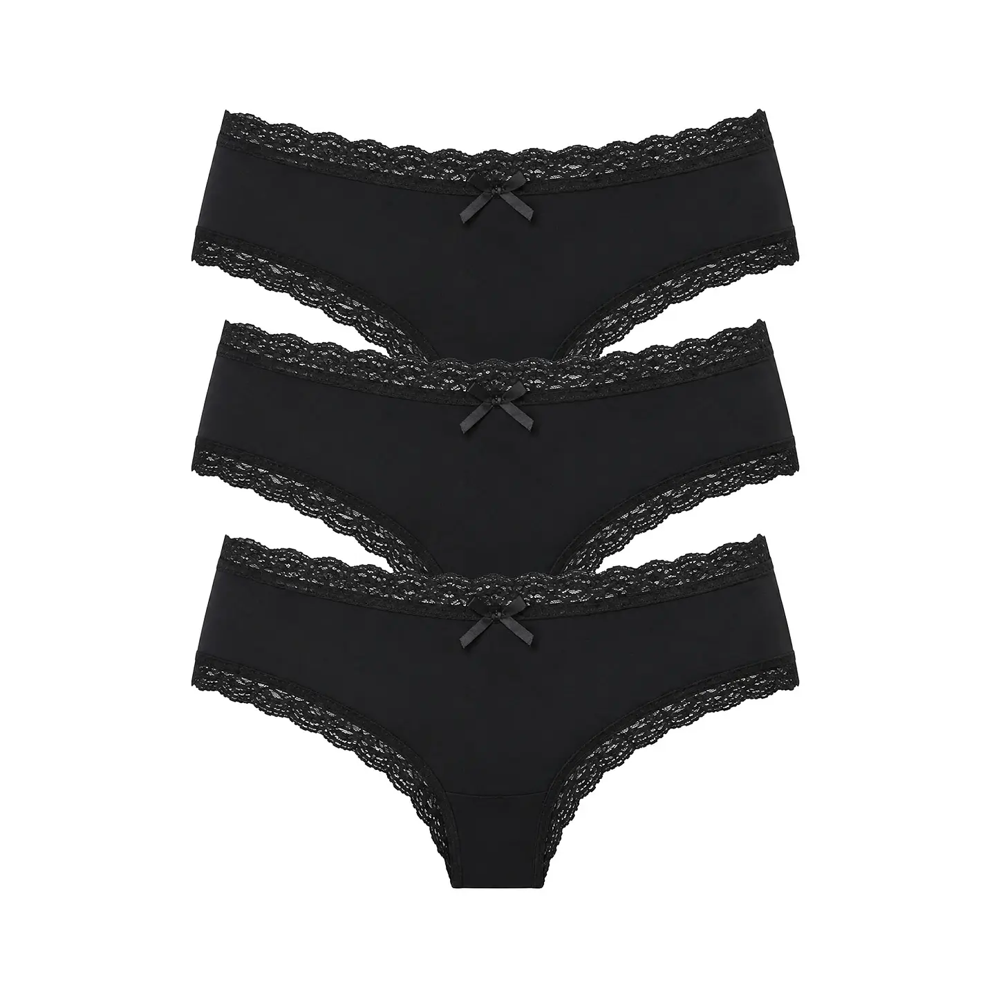 PACK DE 3 CULOTTE ENCAJE ALGODÓN 3