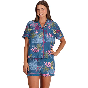 PIJAMA CAMISERO VISCOSA ESTAMPADO