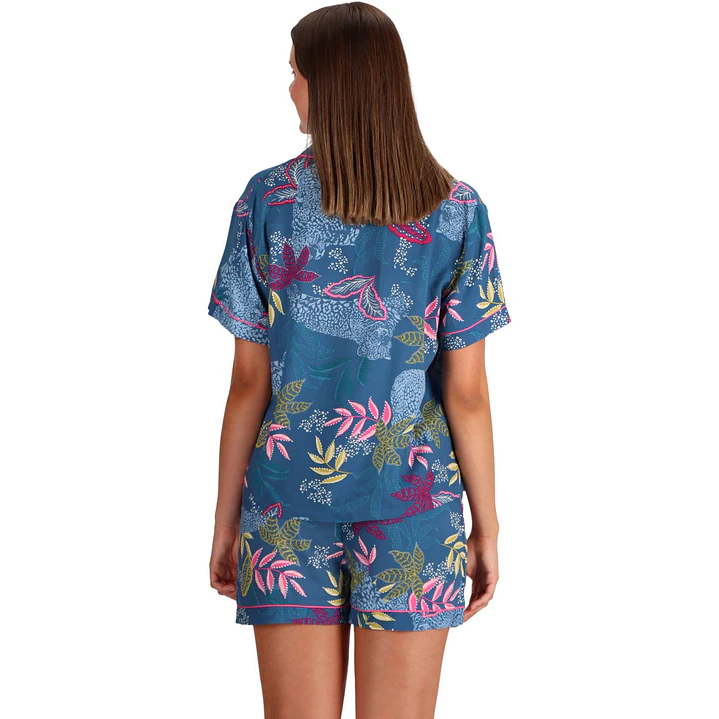 PIJAMA CAMISERO VISCOSA ESTAMPADO 3