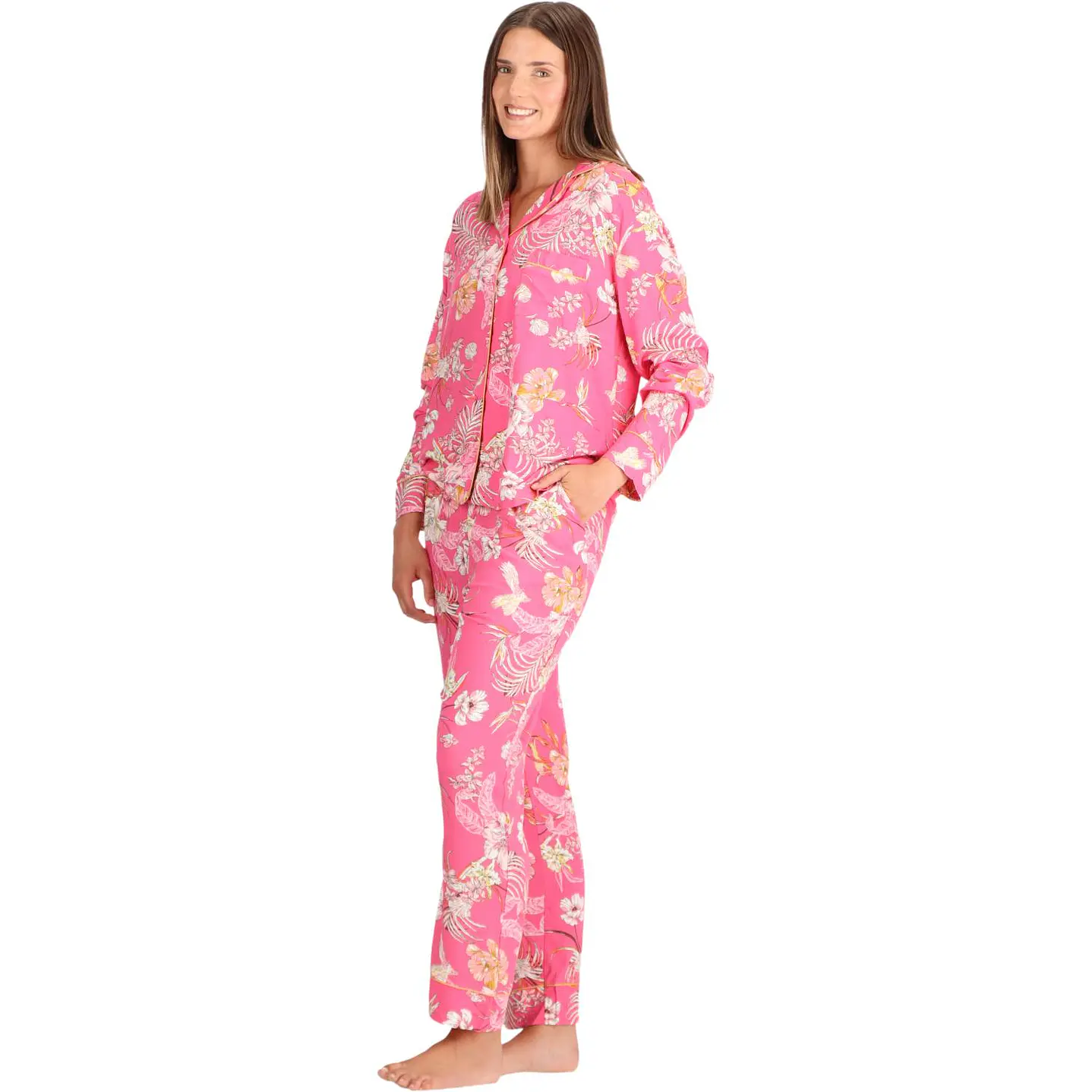 PIJAMA LARGO CAMISERO VISCOSA 4