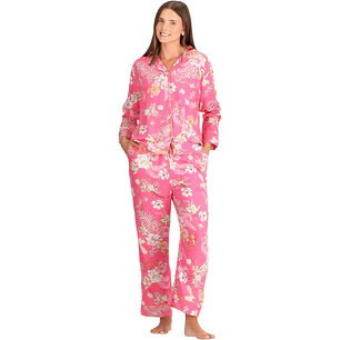 PIJAMA LARGO CAMISERO VISCOSA