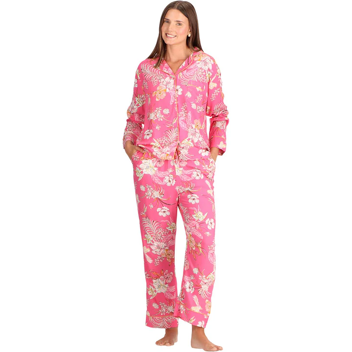 PIJAMA LARGO CAMISERO VISCOSA 1