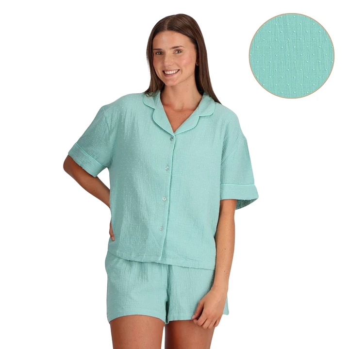 PIJAMA CORTO CAMISERO ALGODÓN 1