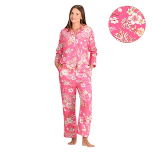 PIJAMA LARGO CAMISERO VISCOSA