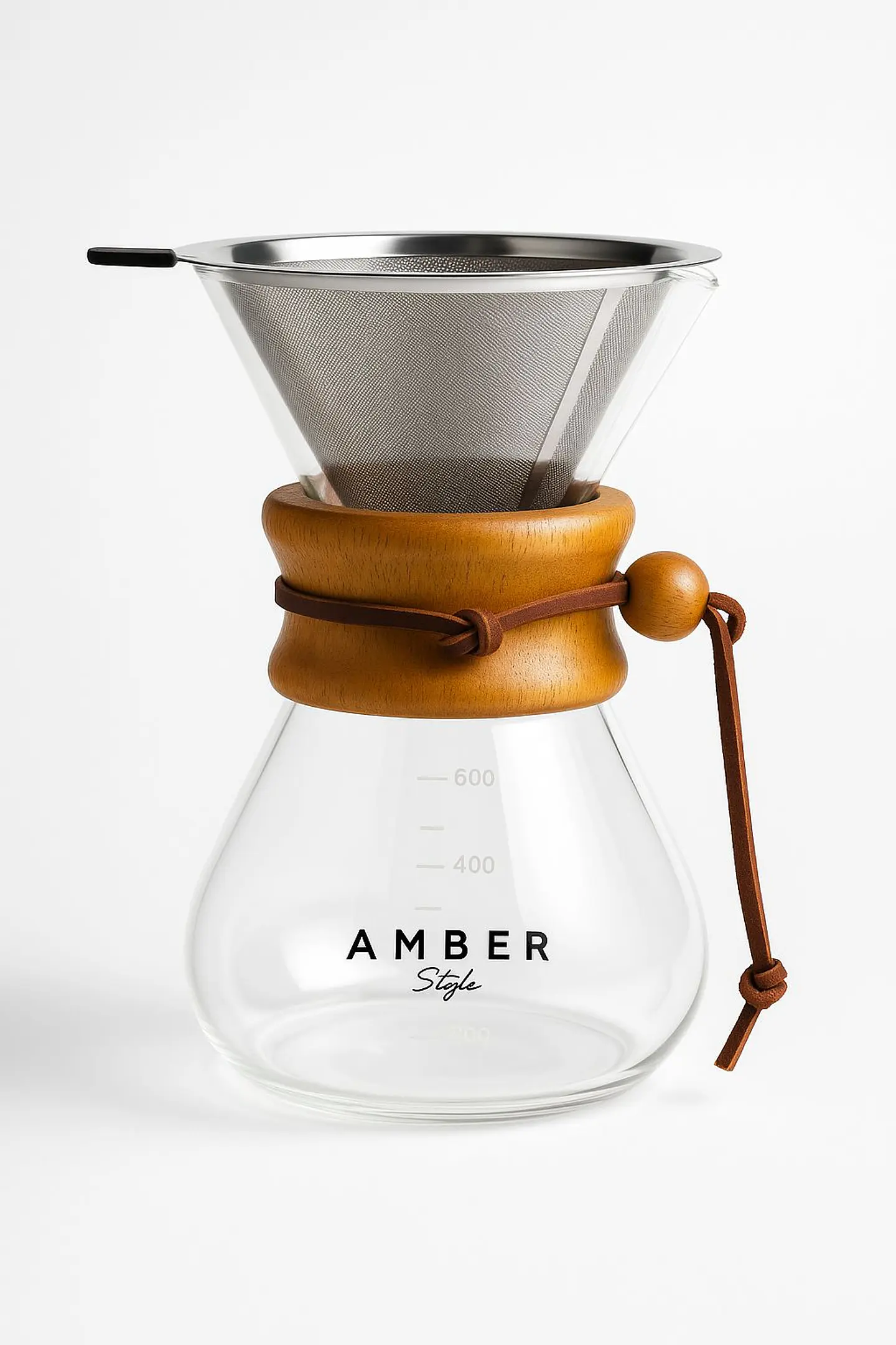 CHEMEX VIDRIO Y BAMBU + FILTRO DE ACERO 1