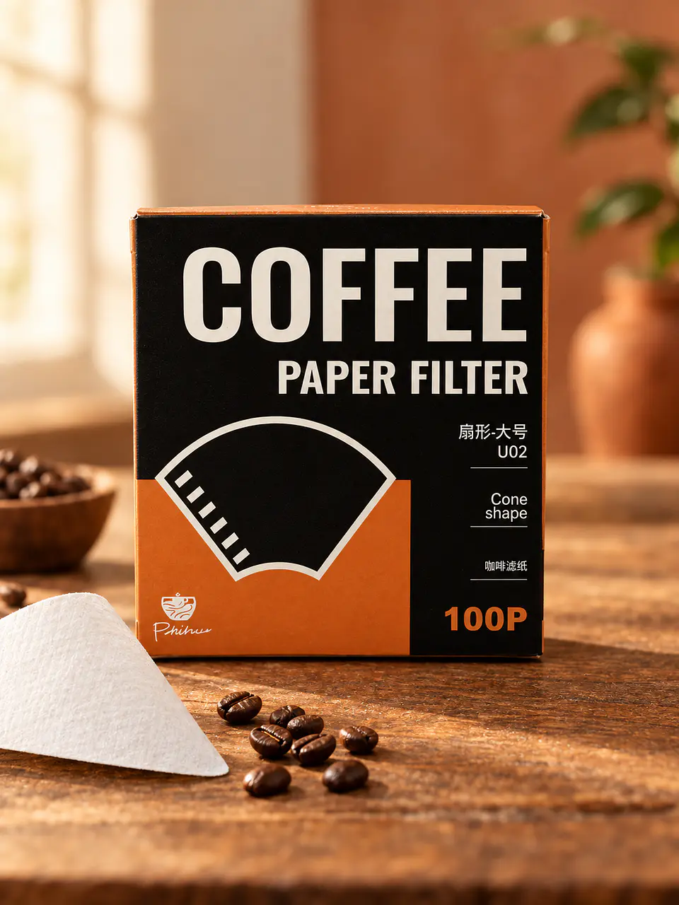 FILTRO DE PAPEL PARA V60 x 100und 3-6 TAZAS 1