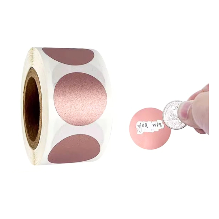 Sticket Raspable Circulo Rosado 1