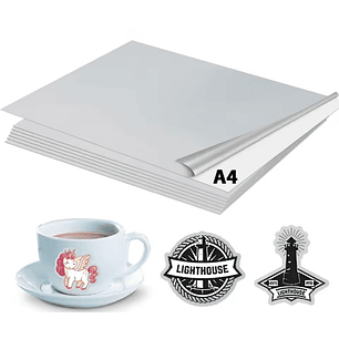 Papel Vinilo Adhesivo A4 Silver Matte