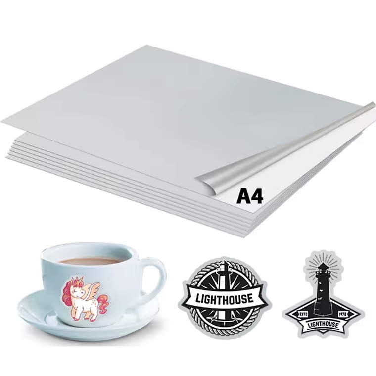 Papel Vinilo Adhesivo A4 Silver Matte 1