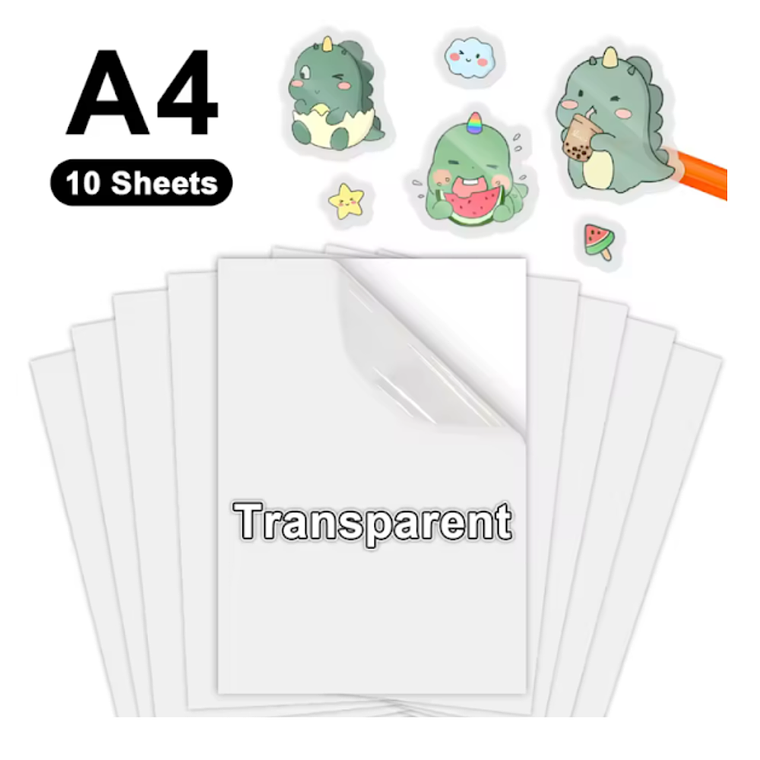 Papel Vinilo adhesivo imprimible Transparente 1