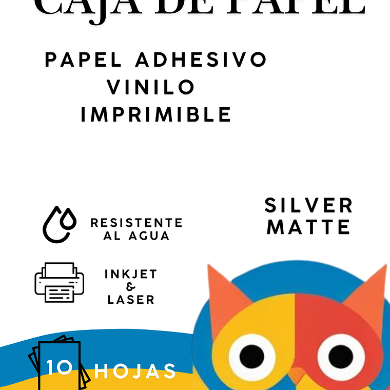 Papel Vinilo adhesivo imprimible Matte silver 3