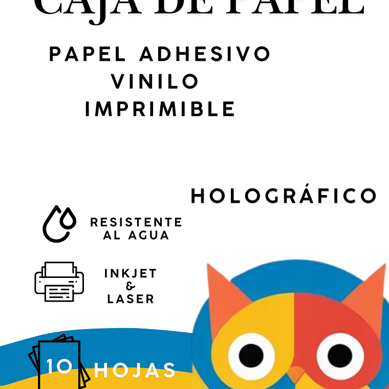 Papel Vinilo adhesivo imprimible Holográfico 3