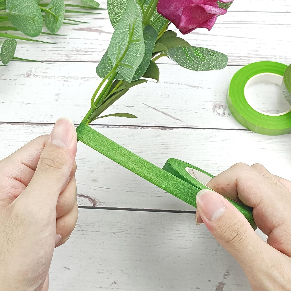 Cinta de Flores tallo Verde Militar 12 mm x 27 m 1 unidad 1