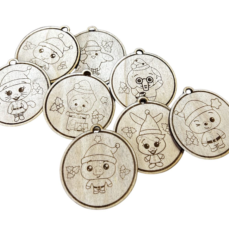 Adorno Para Árbol De Navidad Generic Plimplim Pintable 7 Uni 1