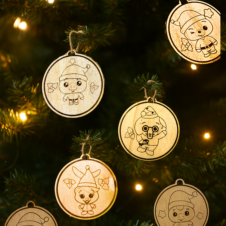 Adorno Para Árbol De Navidad Generic Plimplim Pintable 7 Uni 2