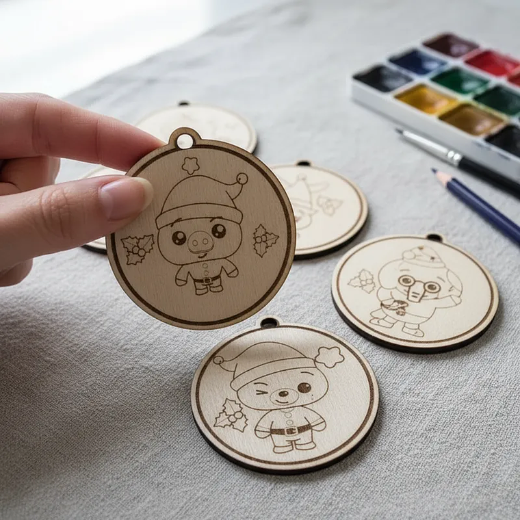 Adorno Para Árbol De Navidad Generic Plimplim Pintable 7 Uni 3