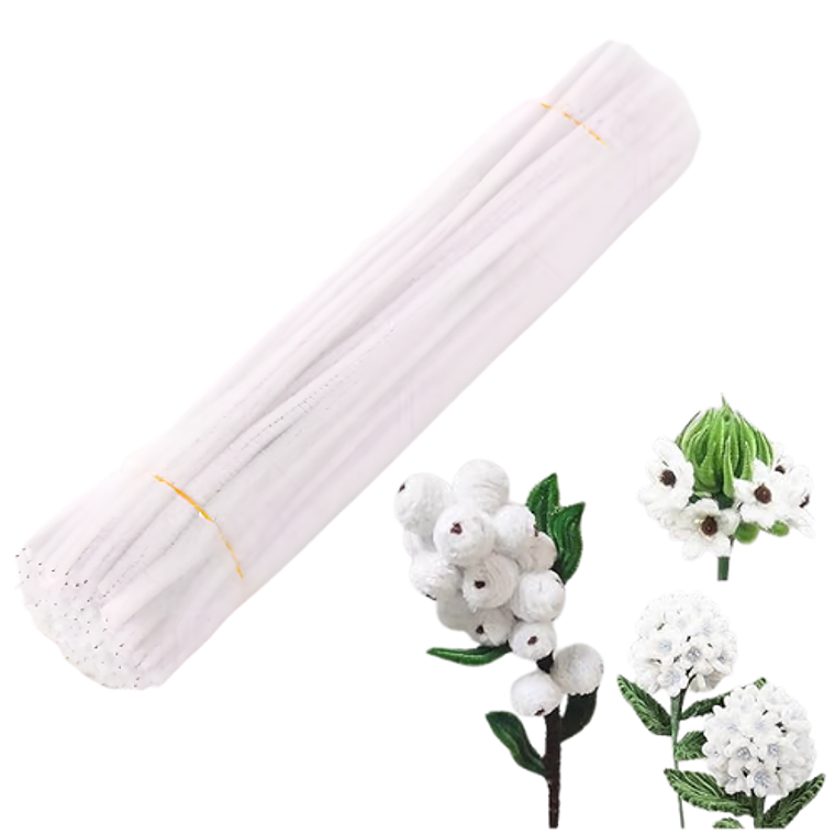 Limpia Pipas 100 Piezas Blanco 30 cm 1