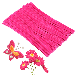 Limpia Pipas 100 Piezas Rosa Fuerte 30 cm