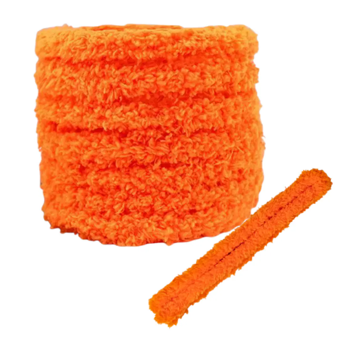 Limpiapipas De Felpa Chenilla Jumbo 6 Uni Naranjo 1