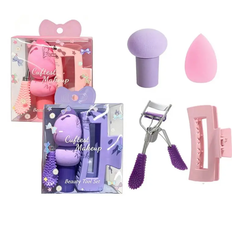 Set esponjas + encrespador de pestañas + tiburon 1