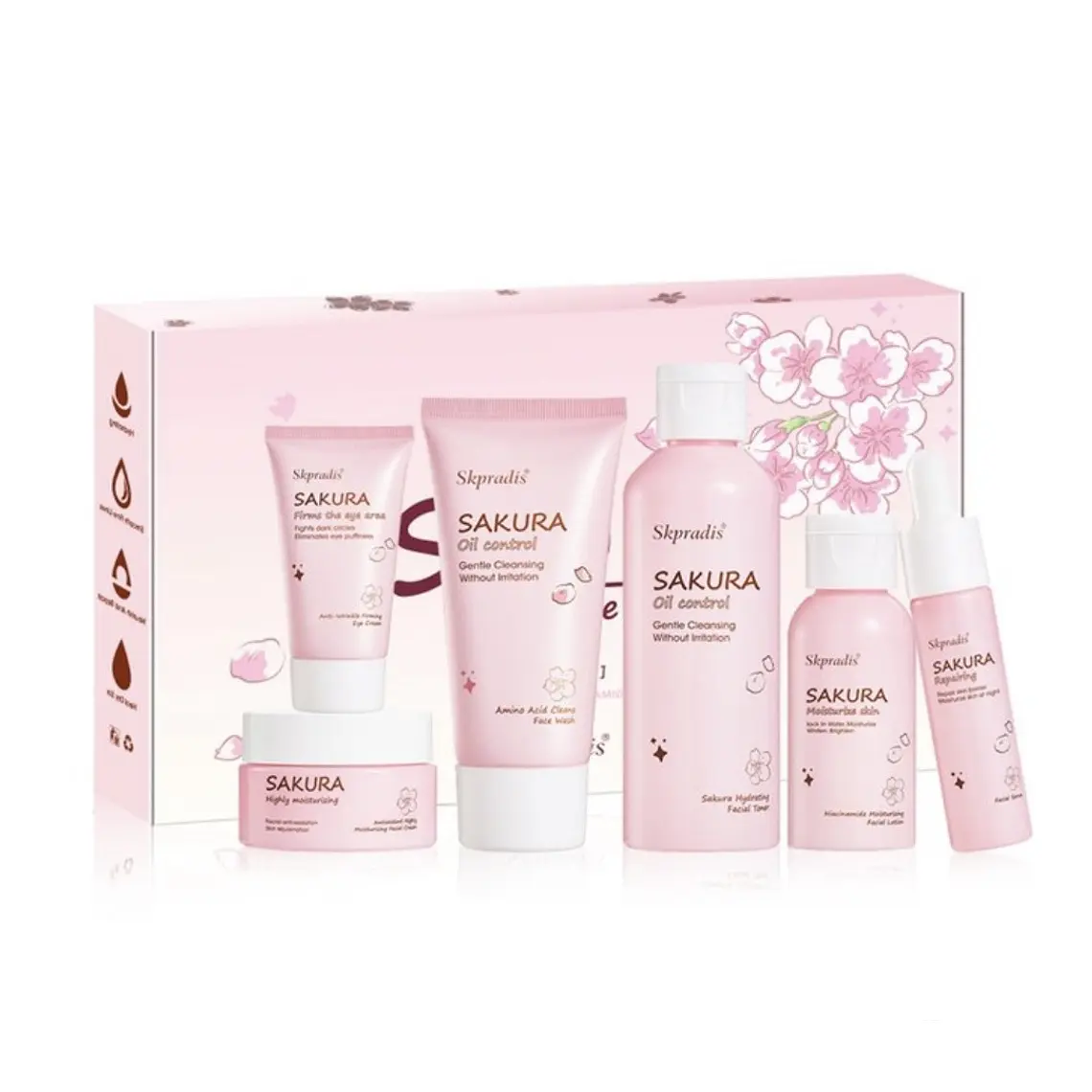 Set Skincare Sakura centella  Niacinamida B9 Facial 6 piezas 1
