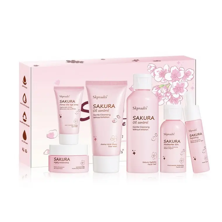 Set Skincare Sakura centella  Niacinamida B9 Facial 6 piezas 1