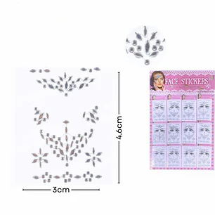 Cartón Sticker Gemas para Maquillaje 