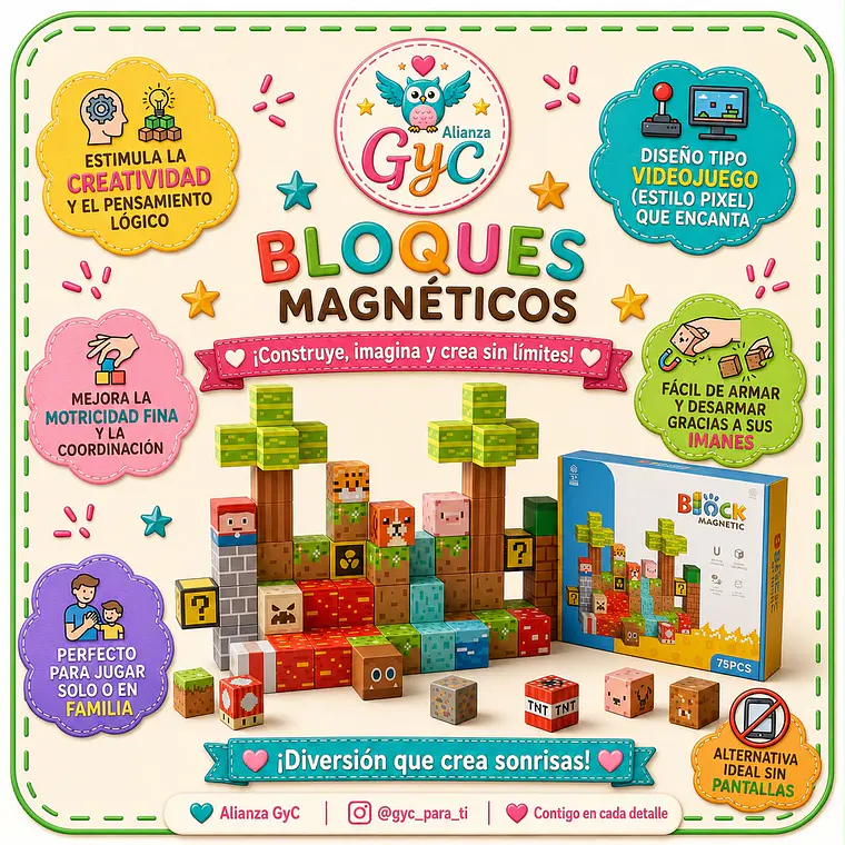 Bloques magnéticos 75 piezas 1