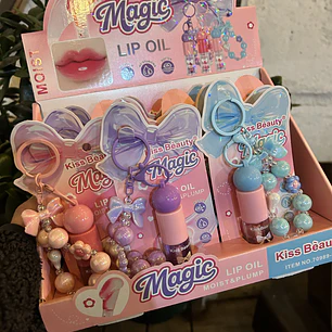 Aceite labial mágico con colgante charms