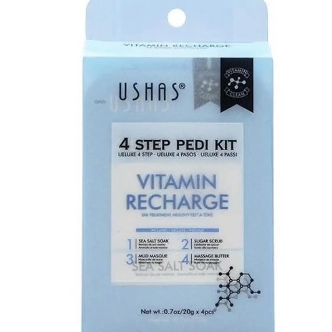 Kit de Pedicura Spa 4 Pasos: Vitamin Recharge – USHAS 1