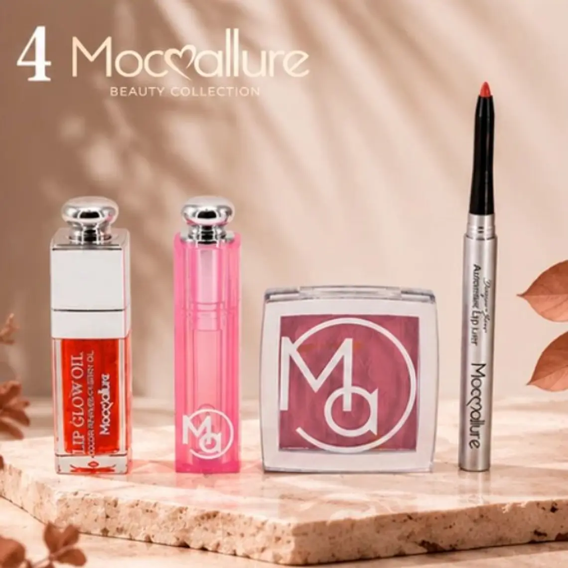 Set de Maquillaje Bálsamo labial y elegancia para las mejillas | 4 Piezas 5