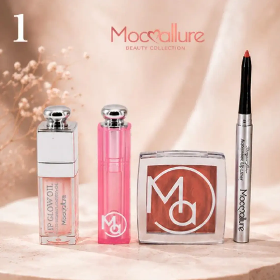 Set de Maquillaje Bálsamo labial y elegancia para las mejillas | 4 Piezas 2