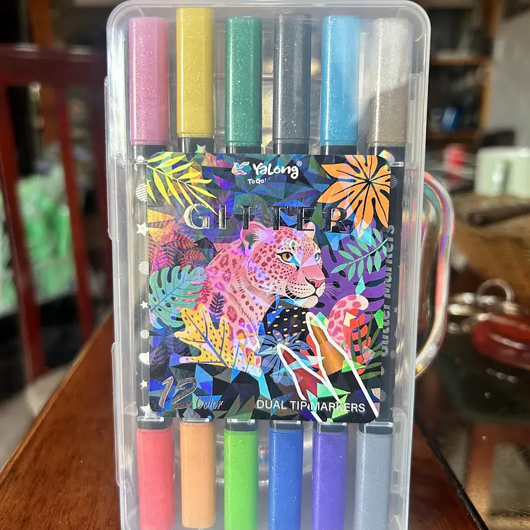 Marcadores Glitter 12 Colores  1