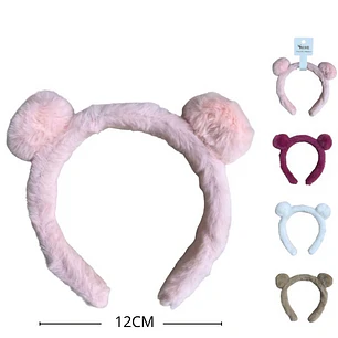 Cintillo de Felpa Orejas de Osito Kawaii (12 cm)