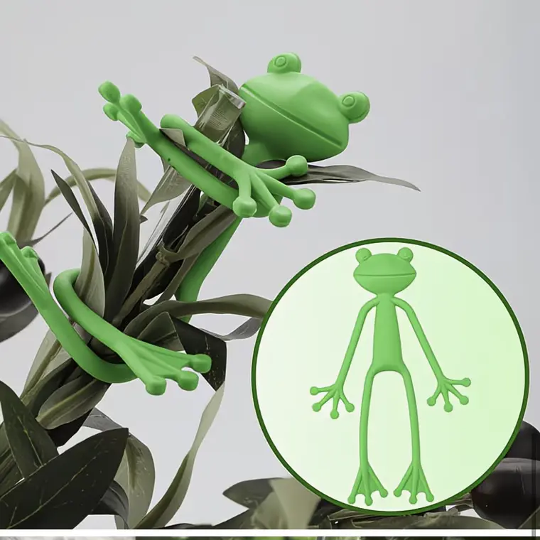 Soporte Flexible para Plantas Diseño Ranita 1 uni 1