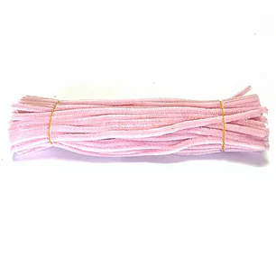 Limpia Pipas 100 Piezas Rosado Pastel  30 cm