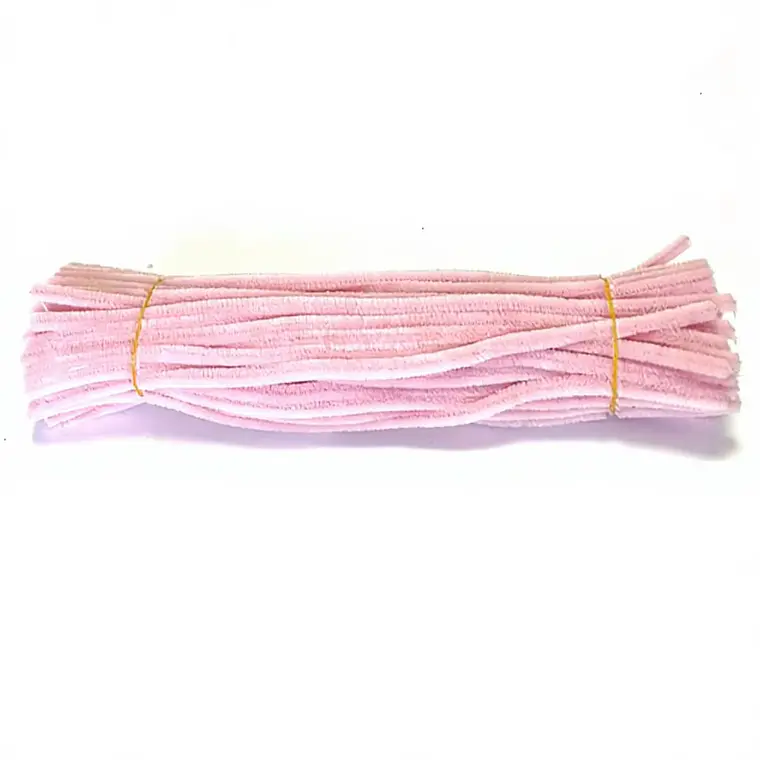 Limpia Pipas 100 Piezas Rosado Pastel  30 cm 1