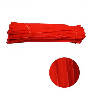 Limpia Pipas 100 Piezas Rojo Vivo 30 cm