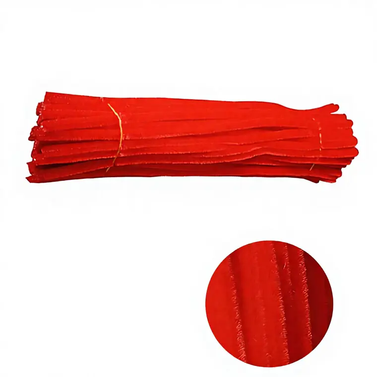 Limpia Pipas 100 Piezas Rojo Vivo 30 cm 1